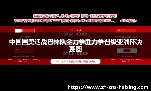 中国国奥迎战巴林队全力争胜力争晋级亚洲杯决赛圈